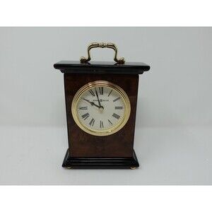 Howard Miller 645-577 Walnut & Brass Carriage Mantel Clock Sargent & Lundy Gift